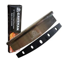 Izza Cutter - 14" Rocker Style From Caveman Products - Rocker Style W Blade Cover - Stainless Steel