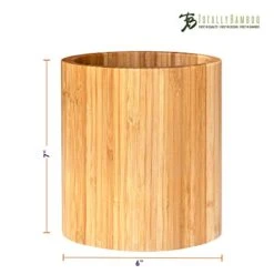 Totally Bamboo Oval Shaped Bamboo Kitchen Utensil Holder, 6" X 4" X 7" -Peugeot Shop 418d7CinrkL