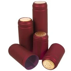 Heat Shrink Capsules, 100 Pcs Wine Brewing Caps Matte Surface Oriental Red For Professional And Home Use