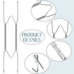 12 Pieces Plate Hangers 6, 8, 10 Inches Wall Invisible Plate Hangers Stainless Decorative Wire Plate Hangers With 12 Pieces Hangers Hook With Nails For Decorative Plates (Silver) 9 12 Pieces Plate Hangers 6, 8, 10 Inches Wall Invisible Plate Hangers Stainless Decorative Wire Plate Hangers With 12 Pieces Hangers Hook With Nails For Decorative Plates (Silver) -Peugeot Shop 418miUI1swL