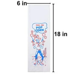 Large Popcorn Bags - Cool Vintage Texas-Sized Style (Quantity Of 100) -Peugeot Shop 418nLRomw7S