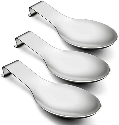 Spoon Rest Set Of 2 For Kitchen Counter Stove Top, Stainless Steel Utensil Rest Ladle Spatula Holder, Heavy Duty, Dishwasher Safe 13 Spoon Rest Set Of 2 For Kitchen Counter Stove Top, Stainless Steel Utensil Rest Ladle Spatula Holder, Heavy Duty, Dishwasher Safe - Image 13