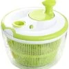 JEBBLAS Salad Spinner, Large 5 Quarts Fruits And Vegetables Dryer,Easy To Use, White And Green
