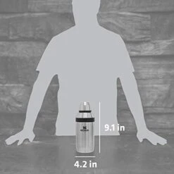 Stanley 10-02107-022 The Happy Hour Cocktail Shaker Set Stainless Steel 20OZ / .59 L Shaker + Two- 7OZ / .2L Cups -Peugeot Shop 418unr2h4YL