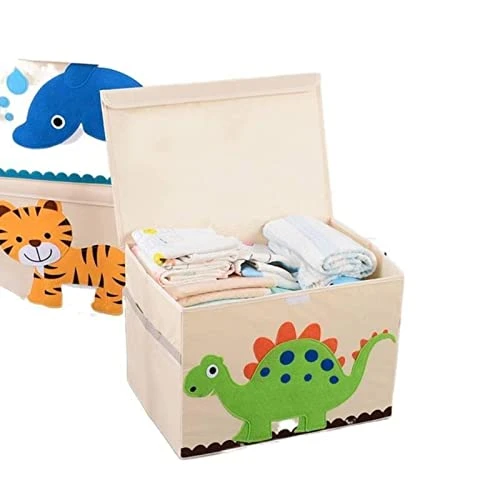 Foldable Storage Box Large Cartoon Oxford Cloth With Lid Foldable Storage Box Container Basket Cube Suitable For Home Bedroom Closet Office Nursery 2 Foldable Storage Box Large Cartoon Oxford Cloth With Lid Foldable Storage Box Container Basket Cube Suitable For Home Bedroom Closet Office Nursery - Image 2