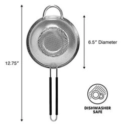 .0 Perforated 6.5-inch Stainless Steel Colander With Soft-Grip Handles,Silver -Peugeot Shop 4194GxuUCFL
