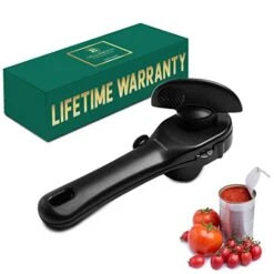 - Safe Cut Stainless Steel Ergonomic Can Opener, Manual | Smooth Edge Stainless Steel Can Opener Perfect For Home Chefs And Restauraunts