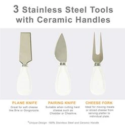 Bamboo Cutting Board For Cheese & Charcuterie With 4 Ceramic Bowls & Knife Set- Designed & Quality Checked In The USA 5 Bamboo Cutting Board For Cheese & Charcuterie With 4 Ceramic Bowls & Knife Set- Designed & Quality Checked In The USA -Peugeot Shop 4196c71n2UL