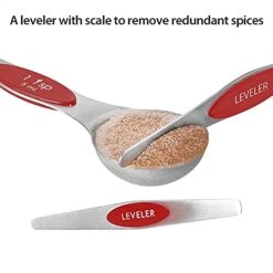 Magnetic Measuring Spoons Set Stainless Steel Sauce Spoons Fits In Spice Jars Set Of 8 Is Oil, Salt, Sauce And Vinegar Measuring Tool (Red) 12 Magnetic Measuring Spoons Set Stainless Steel Sauce Spoons Fits In Spice Jars Set Of 8 Is Oil, Salt, Sauce And Vinegar Measuring Tool (Red) -Peugeot Shop 419Gx5inciL