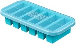 1/2-Cup Freezing Tray With Lid, Aqua, Makes 6 Perfect 1/2 Cup Portions, Freeze Pesto, Salsa, Sauce, Food -Peugeot Shop 419HsQPaWFL. AC
