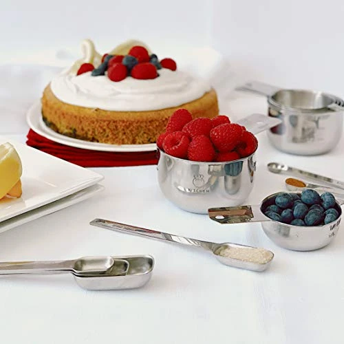 Professional Quality Stainless Steel Measuring Cups And Spoons Set - 13 Piece Measuring Cups And Measuring Spoons Set - Liquid Or Dry Ingredients - Stackable For Easy Storage 2 Professional Quality Stainless Steel Measuring Cups And Spoons Set - 13 Piece Measuring Cups And Measuring Spoons Set - Liquid Or Dry Ingredients - Stackable For Easy Storage - Image 2