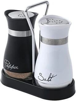 Salt And Pepper Shakers Set, Stainless Steel With Glass Bottle For Table, RV, Camp, BBQ, Set Of 2, Sliver -Peugeot Shop 419Nv79LlCL. AC