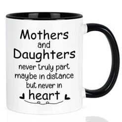 Gifts For Mom, Mom Mothers Day Christmas Gifts, Mom Gifts From Daughters, Birthday Gifts For Mom, Mothers And Daughters Never Truly Part Mug, Mom Coffee Mug, Ceramic Mom Cup 11 Oz