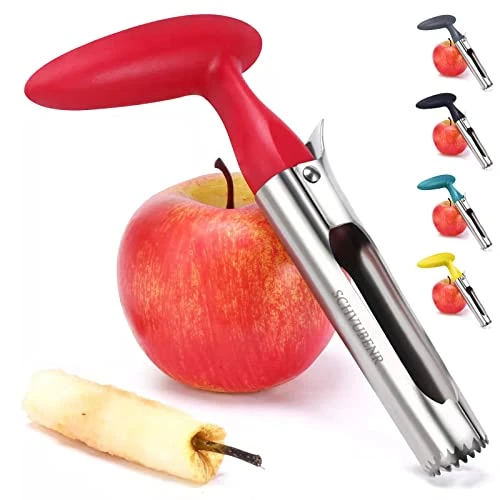 Premium Apple Corer Tool - Easy To Use And Clean - Sturdy Apple Core Remover With Sharp Serrature - Stainless Steel Corers For Apple And Pear - Core Fruits With Ease(Red) 1 Premium Apple Corer Tool - Easy To Use And Clean - Sturdy Apple Core Remover With Sharp Serrature - Stainless Steel Corers For Apple And Pear - Core Fruits With Ease(Red)