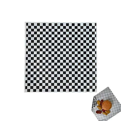 100 Sheets Black And White Checkered Dry Waxed Deli Paper Sheets, Grease Resistant Checkered ,Checkered Paper ,Deli Liner ,Checkered Paper Liners ,Checkered Basket Liners/Deli Paper (11.5''x11.5'') 1 100 Sheets Black And White Checkered Dry Waxed Deli Paper Sheets, Grease Resistant Checkered ,Checkered Paper ,Deli Liner ,Checkered Paper Liners ,Checkered Basket Liners/Deli Paper (11.5''x11.5'')