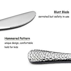 9-Piece Toddler Kids Silverware Flatware Set, HaWare Stainless Steel Hammered(Adult Look) Preschooler Eating Utensils, Adult Diet Tableware, Includes 3 Spoons 3 Forks 3 Butter Knives, Dishwasher Safe -Peugeot Shop 419afor0EVL