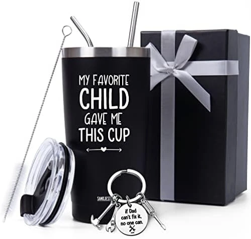 Dad Tumbler Gifts For Dad From Daughter Son - 20oz Stainless Steel Double-walled Insulated No Matter What Ugly Children Travel Mug Christmas, Birthday, Father's Day Gift Set With Lid & Straw 5 Dad Tumbler Gifts For Dad From Daughter Son - 20oz Stainless Steel Double-walled Insulated No Matter What Ugly Children Travel Mug Christmas, Birthday, Father's Day Gift Set With Lid & Straw - Image 5