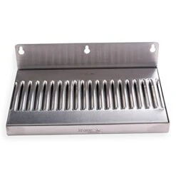 10 In Draft Beer Wall Mount Drip Tray - Stainless Steel - No Drain