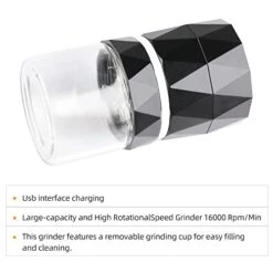 Grinder Home Portable Mini Electric USB Smoke Grinder 200W High Power 400mAh 16000rpm Speed Herb Pulverizer -Peugeot Shop 419qcevmH3L