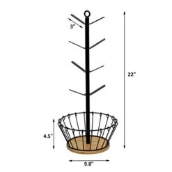 Drying Storage Rack Holder Home Storage Mug Hooks Multipurpose Display Stand Metal Tree Shape Mug Coffee Cups Stand With 8 Hooks-Bamboo Base With Coffee Basket 13 Drying Storage Rack Holder Home Storage Mug Hooks Multipurpose Display Stand Metal Tree Shape Mug Coffee Cups Stand With 8 Hooks-Bamboo Base With Coffee Basket -Peugeot Shop 419uPg8qYTL