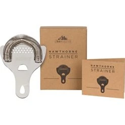 Hawthorne Strainer For Cocktails – Bar Strainer Cocktail W/High Density Spring – Mirrored Stainless Steel Finish Drink Strainer - Cocktail Strainer For Boston Shakers & Mixing Glasses