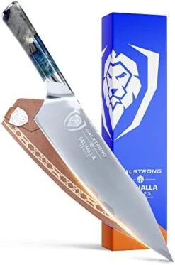 Chef Knife - 8 Inch - Valhalla Series - Premium 9CR18MOV HC Steel - Celestial Resin & Wood Handle - Razor Sharp Kitchen Knife - Professional Use - W/Leather Sheath -Peugeot Shop 41A2AF80CtL. AC