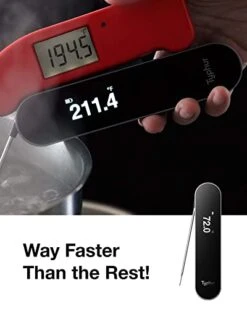 InstaProbe, No.1 Fastest (Less Than .75 Second) Meat Thermometer Digital, Instant Read Thermometer With OLED Display, IP67 Waterproof Food Thermometer For Cooking, Smoker, BBQ, Grill