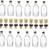12 Pcs, 12 Oz Heavy Base Glass Liquor Bottle With T-Top Synthetic Cork And Regular Bottle Cork - Made In The USA (12, 12 Oz (375 Ml))