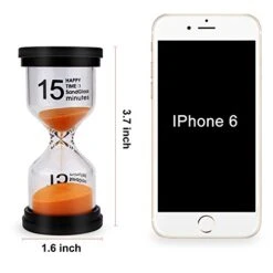 Sand Timers, Mosskic Hourglass Timer 1/3/5/10/15/30 Minutes Sandglass Timer For Kids Games Classroom Kitchen Home Office Decoration(Pack Of 6) (Multicolor)