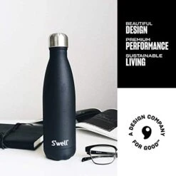 Stainless Steel Water Bottle - 17 Fl Oz - Onyx - Triple-Layered Vacuum-Insulated Containers Keeps Drinks Cold For 36 Hours And Hot For 18 - BPA-Free - Perfect For The Go