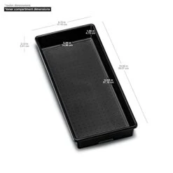 Madesmart 15" X 6" Plastic Multipurpose Storage Organizer Bin For Drawers, Low-Profile Storage Bin Home Organizer, Carbon -Peugeot Shop 41A8WTHu1GL