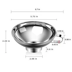 Canning Funnel For Kitchen Use, Wide Mouth Stainless Steel Funnel For Wide And Regular Mouth Mason Jar, Food Grade Metal Funnel For Filling Bottle, Large Funnel For All Liquid And Solid -Peugeot Shop 41AD6X9CXWL