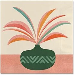 Fanciful Fronds By Kristian Gallagher Beverage Napkins, Paper Everyday Cocktail Napkins, 10 In X 10 In (40 Pack) -Peugeot Shop 41AJHRQzWOL. AC