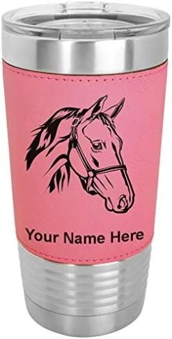 20oz Vacuum Insulated Tumbler Mug, Horse Head 2, Personalized Engraving Included (Faux Leather, Rustic) 24 20oz Vacuum Insulated Tumbler Mug, Horse Head 2, Personalized Engraving Included (Faux Leather, Rustic) -Peugeot Shop 41AKk K2RfL. AC