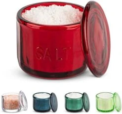 Glass Salt Cellar, With Glass Lid, Embossed Pressed Glass, Clear Storage Container, For Coffee, Sugar, Spices And Candies, Dishwasher Safe, 10 Oz 17 Glass Salt Cellar, With Glass Lid, Embossed Pressed Glass, Clear Storage Container, For Coffee, Sugar, Spices And Candies, Dishwasher Safe, 10 Oz -Peugeot Shop 41ALTX4n1L. AC