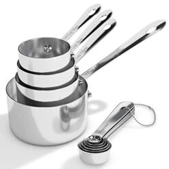 Eavy Duty Professional 10-pc Stainless Steel Measuring Cups And Spoons Set With Riveted Handles, Polished Stackable Measuring Cup And Measuring Spoon, Thick Gauge Steel, Built To Last A Lifetime 9 Eavy Duty Professional 10-pc Stainless Steel Measuring Cups And Spoons Set With Riveted Handles, Polished Stackable Measuring Cup And Measuring Spoon, Thick Gauge Steel, Built To Last A Lifetime -Peugeot Shop 41AOc4QzKXL