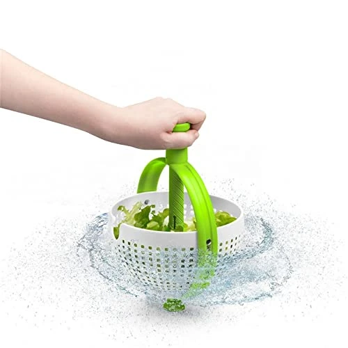 TYYLDZ Salad Spinner Kitchen Vegetable Dryer Cleaner Centrifugal Dehydrating Drain Basket 2 TYYLDZ Salad Spinner Kitchen Vegetable Dryer Cleaner Centrifugal Dehydrating Drain Basket - Image 2