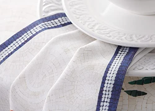 D' Hermine Napkins 100% Cotton Premium 20Inch X 20Inch Decorative Washable Cloth Napkin Easter Table Napkin For Dining, Kitchen, Parties & Camping - Mosaic (Set Of 4) 3 D' Hermine Napkins 100% Cotton Premium 20Inch X 20Inch Decorative Washable Cloth Napkin Easter Table Napkin For Dining, Kitchen, Parties & Camping - Mosaic (Set Of 4) - Image 3