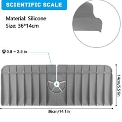 Silicone Faucet Mat Sink Faucet Splash Guard Silicone Sink Faucet Pad Kitchen Faucet Mat Faucet Absorbent Mat For Kitchen Bathroom Rv Countertop Drip Protector (1 Pcs Grey) -Peugeot Shop 41ATz93CfIL