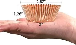 Rose Gold Foil Cupcake Liners Standard Muffin Baking Cups, 200-count -Peugeot Shop 41AWyC4WEaL