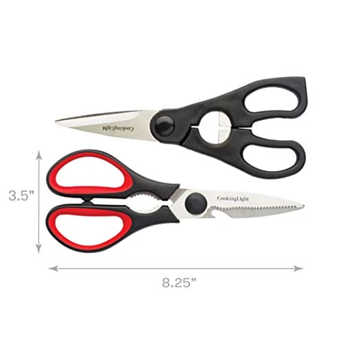 Heavy Duty Stainless Steel For Cutting Poultry, Fish, Meat And Herbs, Built-In Bottle Black And Red Kitchen Tools, 2 Piece Shears Set, Black/Red 3 Heavy Duty Stainless Steel For Cutting Poultry, Fish, Meat And Herbs, Built-In Bottle Black And Red Kitchen Tools, 2 Piece Shears Set, Black/Red - Image 3