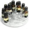 JEREVER Rotating Essential Oil Display Rack For 15 Bottles - Holds 5-15ml Oils - 2 Tier (Bottles Not Included) (2 Tier Marble Pattern)
