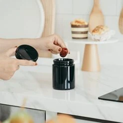 250 Ml (8.5 Fl Oz) Tall Black Ultraviolet Refillable Empty Glass Screw Top Jar 10-Pack 10 250 Ml (8.5 Fl Oz) Tall Black Ultraviolet Refillable Empty Glass Screw Top Jar 10-Pack -Peugeot Shop 41BG6UHBCHL