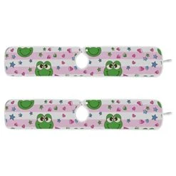 Kcldeci 2 Pack Faucet Mat Splash Guard For Kitchen Sink,Frog Heart Stripe 23x5 Inch Faucet Handle Drip Catcher Tray Absorbent Mat Fast Dry Mat For Kitchen, Bathroom