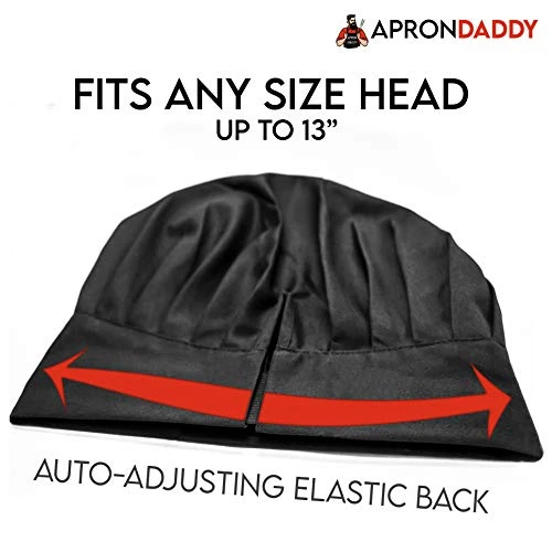 Custom Chef Hat - Personalized With Name- Adjustable Kitchen Cooking Hat For Men & Women Black 2 Custom Chef Hat - Personalized With Name- Adjustable Kitchen Cooking Hat For Men & Women Black - Image 2