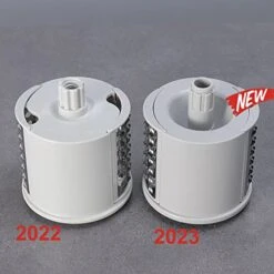 Otary Vegetable Cutter + Cheese Grater - ERGONOW Vegetable Shredder Round Mandoline Slicer, Grater, Salad Maker - Suction Base - Vegetable, Fruit, Cookie, OREO, Nuts (6x2 Blades, White) -Peugeot Shop 41BLXDIRn2L