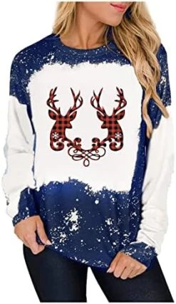 Crewneck Sweatshirts For Women Cute Loose Tops Sweatshirts Long Sleeve Plus Size Christmas Print Pullover Top Streetwear -Peugeot Shop 41BP7Y8f3L. AC