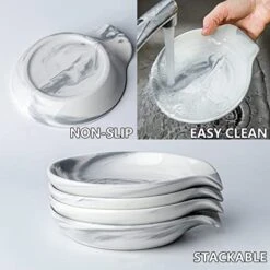 Large Spoon Rest For Stove Top : Spoon Holder For Kitchen Counter - Coffee Spoon Rest Ceramic - White Marble Utensil Rest For Ladle, Tongs - Cooking Spatula Holder For Countertop (5.7 Inch) 7 Large Spoon Rest For Stove Top : Spoon Holder For Kitchen Counter - Coffee Spoon Rest Ceramic - White Marble Utensil Rest For Ladle, Tongs - Cooking Spatula Holder For Countertop (5.7 Inch) -Peugeot Shop 41BTi5mUOuL