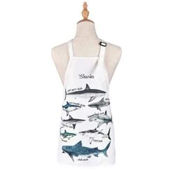 Claswcalor Sharks Apron- Kids Baking Apron-Waterproof Child Apron With Adjustable Neck For Party Cooking Gardening Painting Craft -Peugeot Shop 41BUYAG6aSL