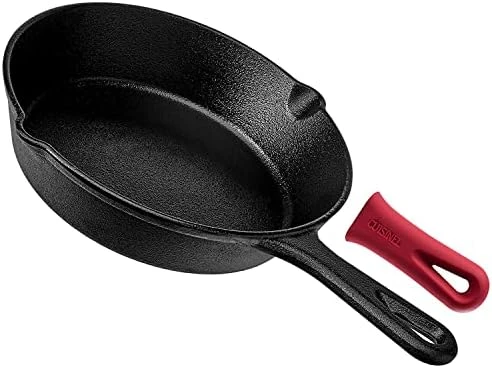 Ast Iron Skillet + Grill Press + Scraper Set - 10"-inch Pre-Seasoned Frying Pan + Silicone Handle Grip - 7" Round Burger Smasher - Indoor/Outdoor, Stove, Oven, Grill, Induction Safe Kitchen Cookware 8 Ast Iron Skillet + Grill Press + Scraper Set - 10"-inch Pre-Seasoned Frying Pan + Silicone Handle Grip - 7" Round Burger Smasher - Indoor/Outdoor, Stove, Oven, Grill, Induction Safe Kitchen Cookware - Image 8